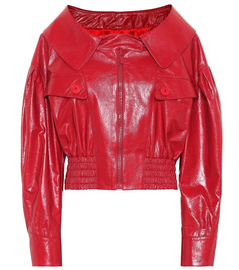 miu miu red leather coat|miu myu australia.